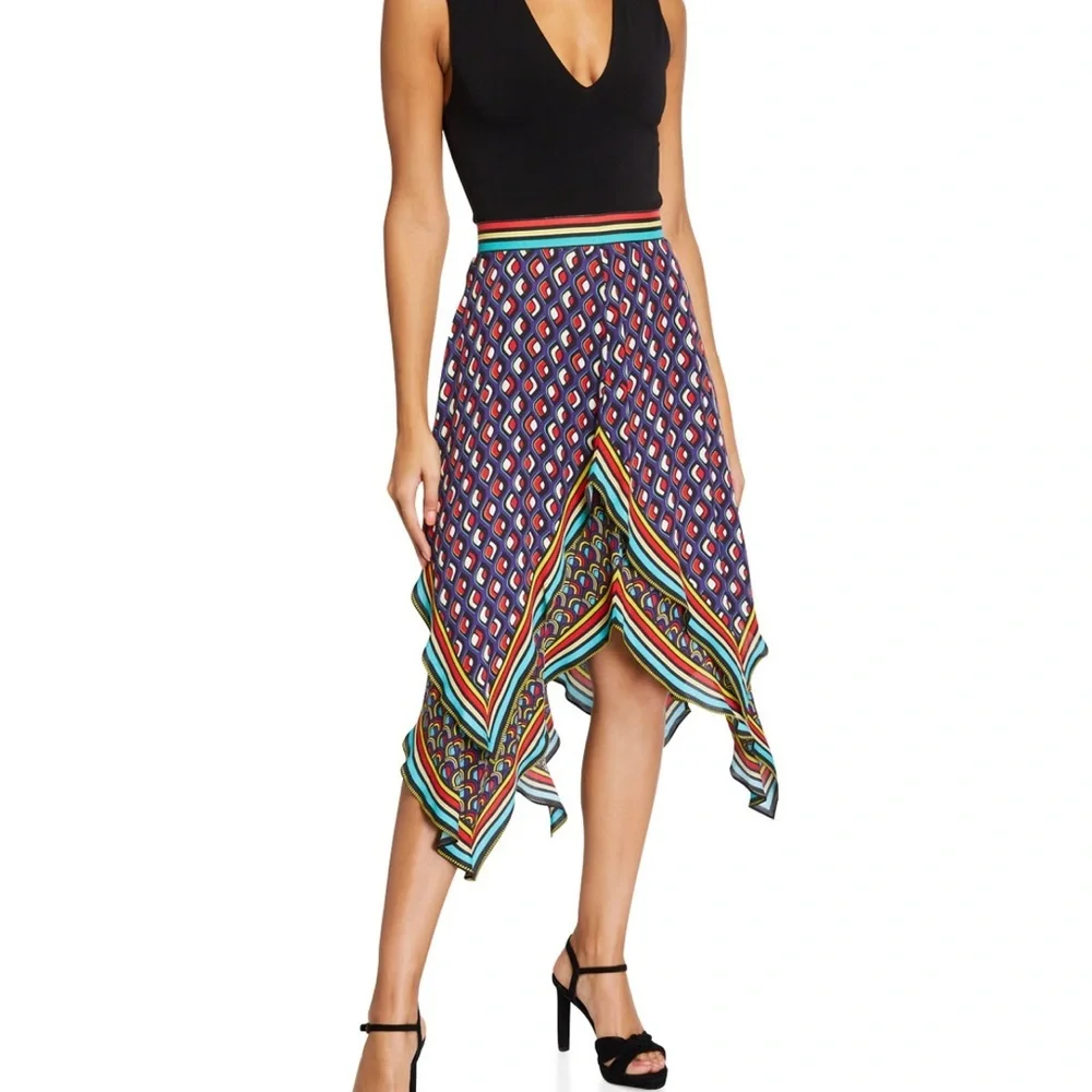 alice+olivia Maura Tiered Handkerchief Skirt
